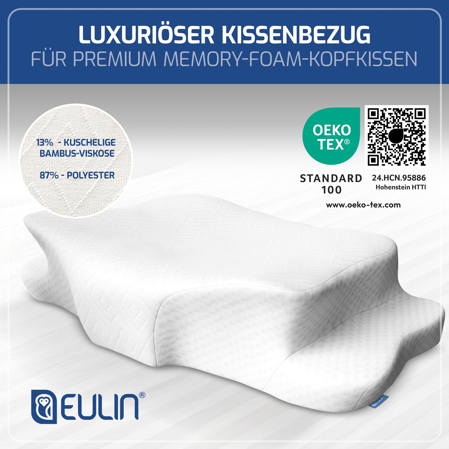 ERSATZBEZUG WEISS für das Memory Foam Kopfkissen Wolkenblume MF1